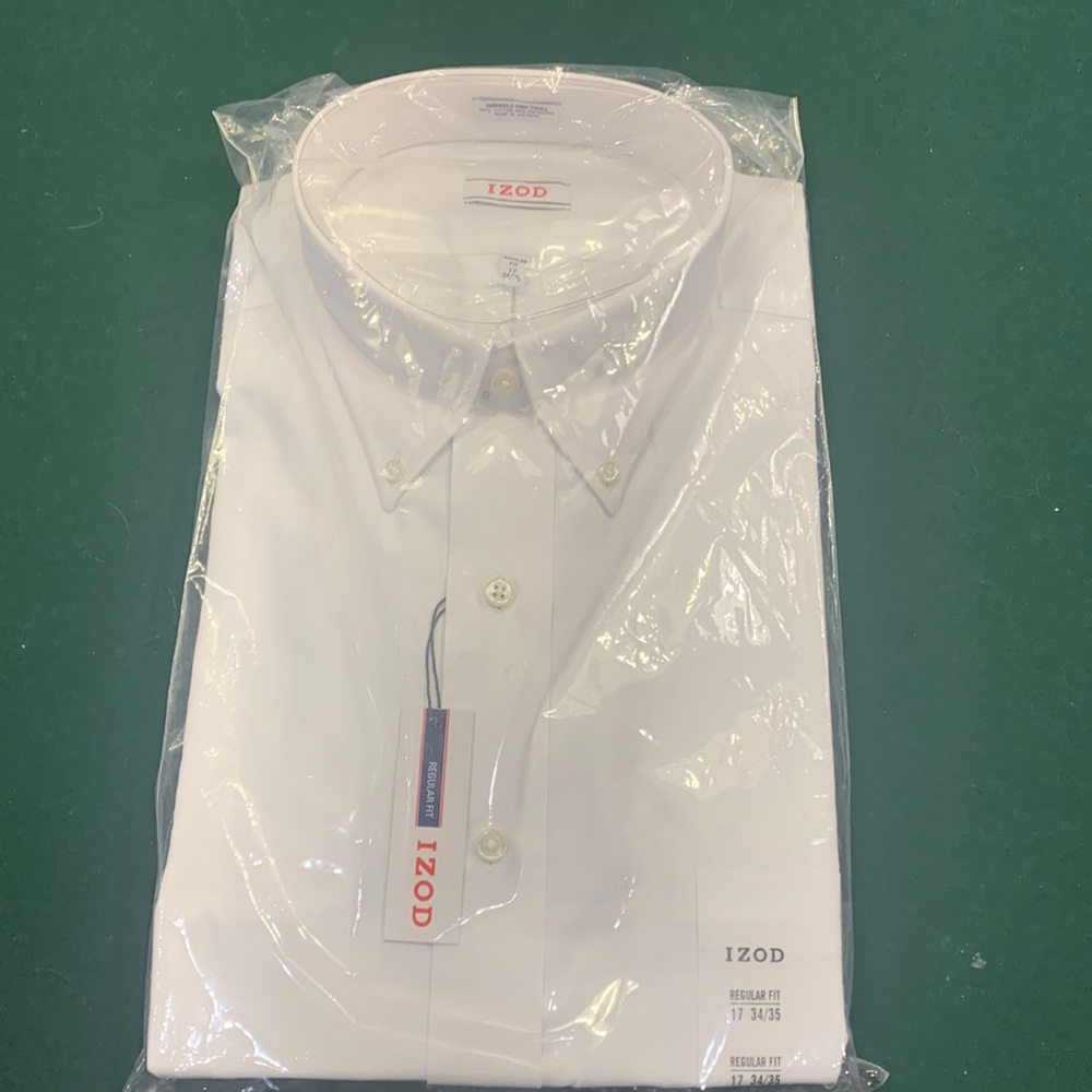 Izod long sleeve regular fit 17 34/35 nwt